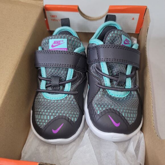 Nike Other - NIKE BABY FLEX CONTACT 3 CHARCOAL GREY/TEAL/PURPLE SIZE 5-C SNEAKER